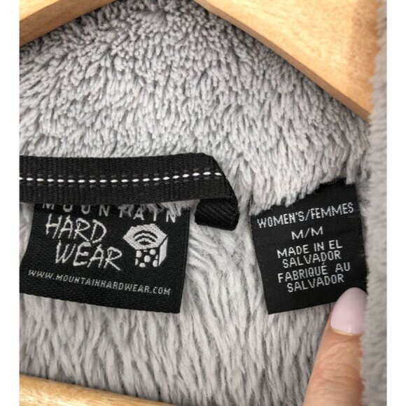 Mountain Hardwear Women Polartec Monkey Jacket M Gray Full Zip Fuzzy Outdoor - Picture 3 of 10